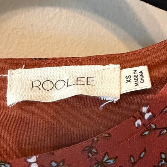 Roolee Terracotta Floral Midi Dress - Picture 2 of 6